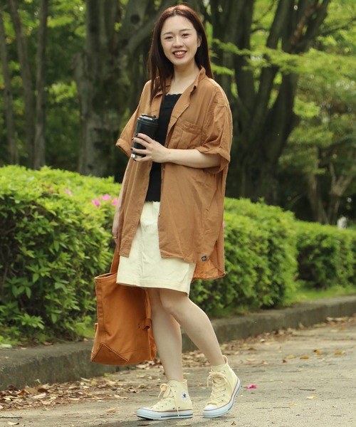 KRIFF MAYER Lady's Collection(クリフメイヤーレディースコレクション)の「半袖コンフォートシャツ(シャツ/ブラウス・レディース・カーキ/ナチュラル/ブラウン/チャコール/サックスブルー・MEDIUM/LARGE)」の10枚目の写真
