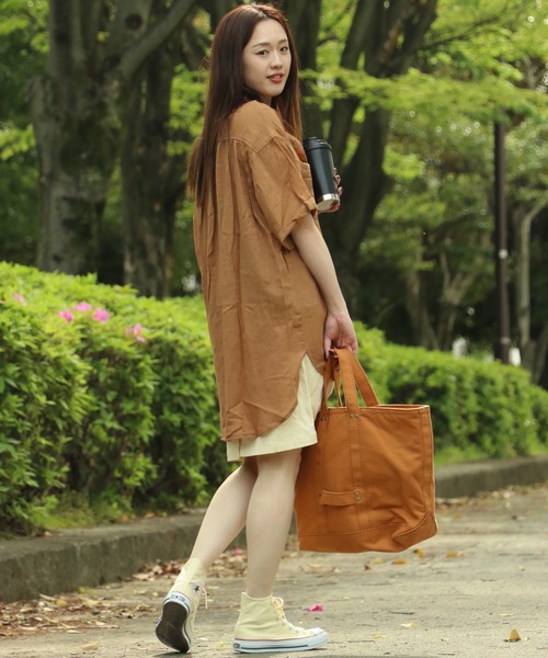 KRIFF MAYER Lady's Collection(クリフメイヤーレディースコレクション)の「半袖コンフォートシャツ(シャツ/ブラウス・レディース・カーキ/ナチュラル/ブラウン/チャコール/サックスブルー・MEDIUM/LARGE)」の11枚目の写真