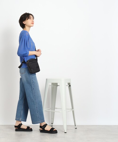 Cutie Blonde（キューティーブロンド）の「◆【レイヤードを楽しむ】メッシュロゴトップス（Tシャツ/カットソー・レディース・ホワイト系/ブルー・00）」の6枚目の写真