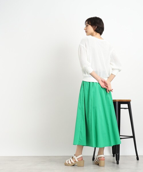 Cutie Blonde（キューティーブロンド）の「◆【レイヤードを楽しむ】メッシュロゴトップス（Tシャツ/カットソー・レディース・ホワイト系/ブルー・00）」の17枚目の写真