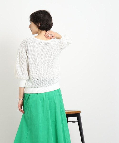 Cutie Blonde（キューティーブロンド）の「◆【レイヤードを楽しむ】メッシュロゴトップス（Tシャツ/カットソー・レディース・ホワイト系/ブルー・00）」の20枚目の写真