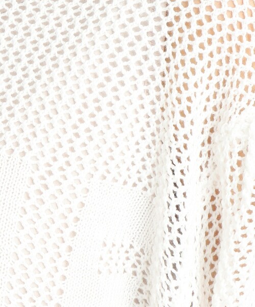 Cutie Blonde（キューティーブロンド）の「◆【レイヤードを楽しむ】メッシュロゴトップス（Tシャツ/カットソー・レディース・ホワイト系/ブルー・00）」の13枚目の写真