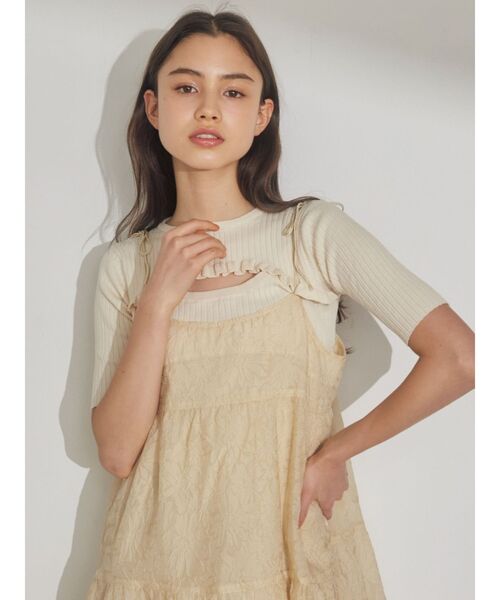 merry jenny（メリージェニー）の「カットアウトフリルニットtops（ニット/セーター・レディース・ブラック/ブルー/アイボリー・FREE）」の13枚目の写真