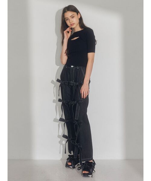 merry jenny（メリージェニー）の「カットアウトフリルニットtops（ニット/セーター・レディース・ブラック/ブルー/アイボリー・FREE）」の18枚目の写真