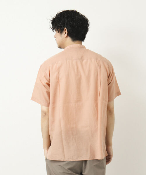 NOLLEY'S goodman（ノーリーズグッドマン）の「FLOAT SHIRT 半袖バンドカラーシャツ（シャツ/ブラウス・メンズ・ブラック/サックスブルー/オレンジ/ダークネイビー・S/M/L）」の22枚目の写真