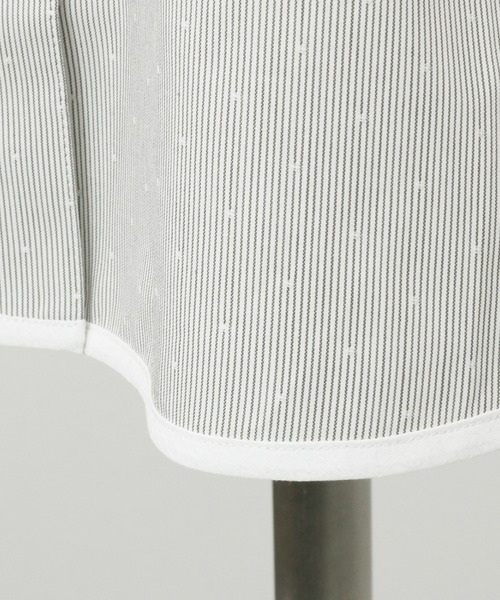 TOKYO SHIRTS(トウキョウシャツ)の「形態安定ノーアイロン スタンド衿 七分袖ビジネスワイシャツ(ビジネスシャツ・レディース・グレー・LL/S/M/L/XL)」の5枚目の写真