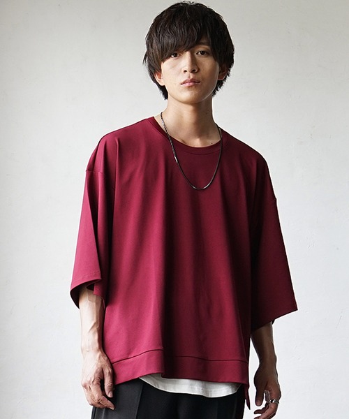 MinoriTY(マイノリティ)の「【MinoriTY】ポンチビッグTシャツ メンズ 無地Tシャツ オーバーサイズ カラーTシャツ ルーズシルエット 半袖Tシャツ(Tシャツ/カットソー・メンズ・グレー/ブルー/ベージュ/ブラック/グリーン/エメラルドブルー/イエロー/パープル/ワイン/ブラウン・M/S/L)」の10枚目の写真