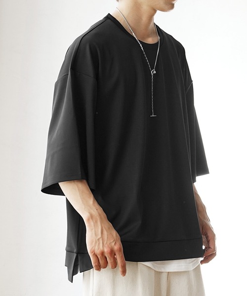 MinoriTY(マイノリティ)の「【MinoriTY】ポンチビッグTシャツ メンズ 無地Tシャツ オーバーサイズ カラーTシャツ ルーズシルエット 半袖Tシャツ(Tシャツ/カットソー・メンズ・グレー/ブルー/ベージュ/ブラック/グリーン/エメラルドブルー/イエロー/パープル/ワイン/ブラウン・M/S/L)」の13枚目の写真