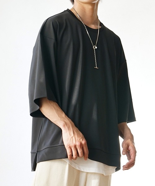 MinoriTY(マイノリティ)の「【MinoriTY】ポンチビッグTシャツ メンズ 無地Tシャツ オーバーサイズ カラーTシャツ ルーズシルエット 半袖Tシャツ(Tシャツ/カットソー・メンズ・グレー/ブルー/ベージュ/ブラック/グリーン/エメラルドブルー/イエロー/パープル/ワイン/ブラウン・M/S/L)」の21枚目の写真