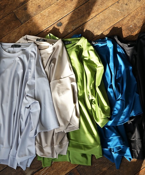 MinoriTY(マイノリティ)の「【MinoriTY】ポンチビッグTシャツ メンズ 無地Tシャツ オーバーサイズ カラーTシャツ ルーズシルエット 半袖Tシャツ(Tシャツ/カットソー・メンズ・グレー/ブルー/ベージュ/ブラック/グリーン/エメラルドブルー/イエロー/パープル/ワイン/ブラウン・M/S/L)」の12枚目の写真