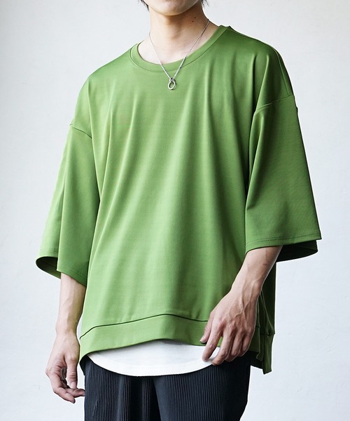 MinoriTY(マイノリティ)の「【MinoriTY】ポンチビッグTシャツ メンズ 無地Tシャツ オーバーサイズ カラーTシャツ ルーズシルエット 半袖Tシャツ(Tシャツ/カットソー・メンズ・グレー/ブルー/ベージュ/ブラック/グリーン/エメラルドブルー/イエロー/パープル/ワイン/ブラウン・M/S/L)」の22枚目の写真