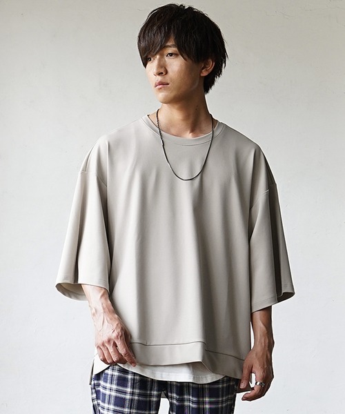 MinoriTY】ポンチビッグTシャツ メンズ 無地Tシャツ オーバーサイズ