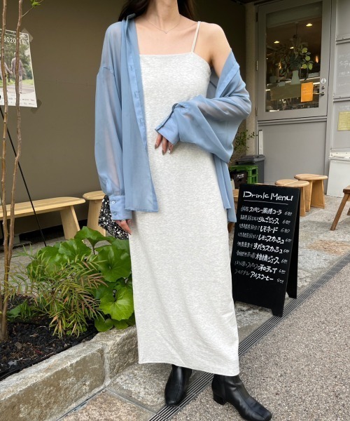 nemne store（ネンネストア）の「【低身長用サイズあり】カップ付きキャミワンピース（ワンピース・レディース・アイボリー/オートミール/ブラック・MEDIUM/SMALL）」の19枚目の写真