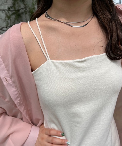 nemne store（ネンネストア）の「【低身長用サイズあり】カップ付きキャミワンピース（ワンピース・レディース・アイボリー/オートミール/ブラック・MEDIUM/SMALL）」の22枚目の写真