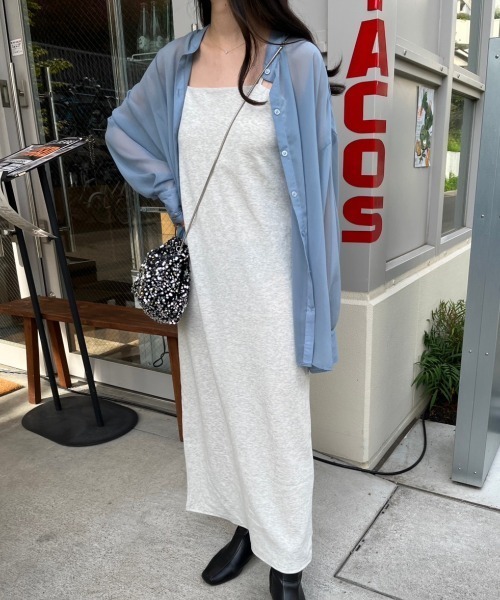 nemne store（ネンネストア）の「【低身長用サイズあり】カップ付きキャミワンピース（ワンピース・レディース・アイボリー/オートミール/ブラック・MEDIUM/SMALL）」の6枚目の写真