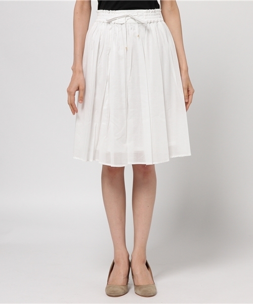 DISCOAT（ディスコート）の「【Discoat】ローンギャザーフレアスカート（スカート・レディース・オフホワイト/カーキ/ネイビー・MEDIUM/LARGE/SMALL）」の4枚目の写真