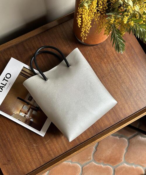 grove（グローブ）の「◆バイカラー2WAYトート（トートバッグ・レディース・シルバー/ライトベージュ/ライトグレー/ライトブルー・00）」の7枚目の写真