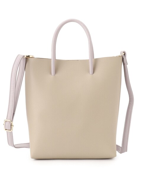 grove（グローブ）の「◆バイカラー2WAYトート（トートバッグ・レディース・シルバー/ライトベージュ/ライトグレー/ライトブルー・00）」の8枚目の写真