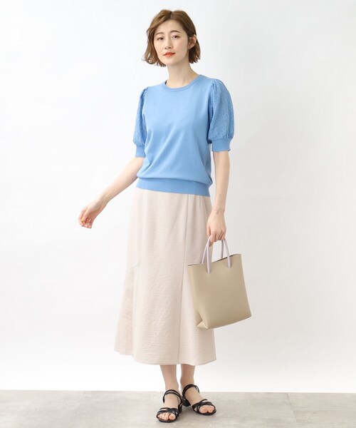 grove（グローブ）の「◆バイカラー2WAYトート（トートバッグ・レディース・シルバー/ライトベージュ/ライトグレー/ライトブルー・00）」の9枚目の写真