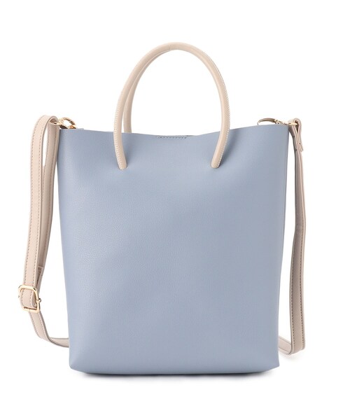 grove（グローブ）の「◆バイカラー2WAYトート（トートバッグ・レディース・シルバー/ライトベージュ/ライトグレー/ライトブルー・00）」の13枚目の写真