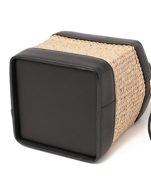 VIOLAd'ORO（ヴィオラドーロ）の「VIOLAd’ORO:アバカ スプリット バケットバッグ V-8626（ショルダーバッグ・レディース・ブラック・ONE SIZE）」の5枚目の写真