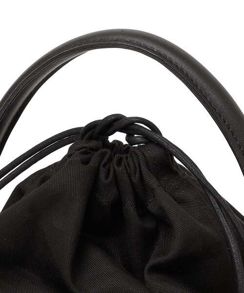 VIOLAd'ORO（ヴィオラドーロ）の「VIOLAd’ORO:アバカ スプリット バケットバッグ V-8626（ショルダーバッグ・レディース・ブラック・ONE SIZE）」の3枚目の写真