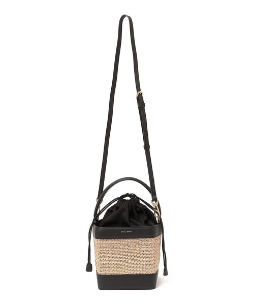 VIOLAd'ORO（ヴィオラドーロ）の「VIOLAd’ORO:アバカ スプリット バケットバッグ V-8626（ショルダーバッグ・レディース・ブラック・ONE SIZE）」の7枚目の写真