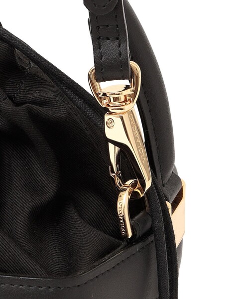 VIOLAd'ORO（ヴィオラドーロ）の「VIOLAd’ORO:アバカ スプリット バケットバッグ V-8626（ショルダーバッグ・レディース・ブラック・ONE SIZE）」の9枚目の写真