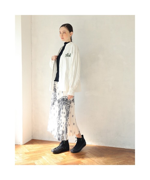 RADIO EVA（ラヂオエヴァ）の「RADIO EVA F065 EVA-01 Paisleys Bandanna Pleated Skirt（スカート・レディース・ブラック/ホワイト・FREE）」の5枚目の写真