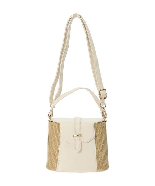 Te chichi TERRASSE（テチチテラス）の「雑材切替ハンドバッグ（ハンドバッグ・レディース・ブラック/オフホワイト・F）」の12枚目の写真