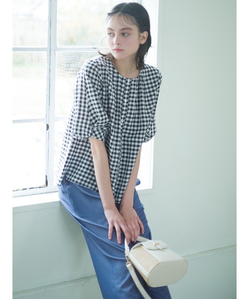 Te chichi TERRASSE（テチチテラス）の「雑材切替ハンドバッグ（ハンドバッグ・レディース・ブラック/オフホワイト・F）」の8枚目の写真