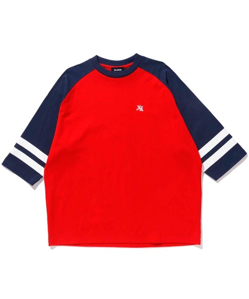 XLARGE（エクストララージ）の「OLD ENGLISH HEAVYWEIGHT RAGLAN TEE（Tシャツ/カットソー・メンズ・ネイビー/ブラウン/ブラック・M/XL/L/S）」の3枚目の写真