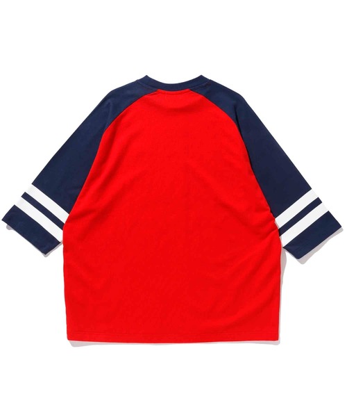 XLARGE（エクストララージ）の「OLD ENGLISH HEAVYWEIGHT RAGLAN TEE（Tシャツ/カットソー・メンズ・ネイビー/ブラウン/ブラック・M/XL/L/S）」の4枚目の写真