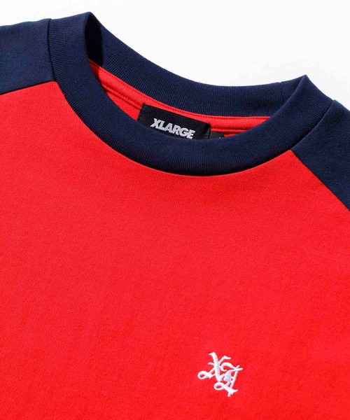 XLARGE（エクストララージ）の「OLD ENGLISH HEAVYWEIGHT RAGLAN TEE（Tシャツ/カットソー・メンズ・ネイビー/ブラウン/ブラック・M/XL/L/S）」の5枚目の写真