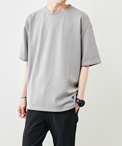 【MASTER FRAME】 ツートンキャラメルタル型クルーネックTシャツ MASTER FRAME】 ツートンキャラメルタル型クルーネックTシャツ