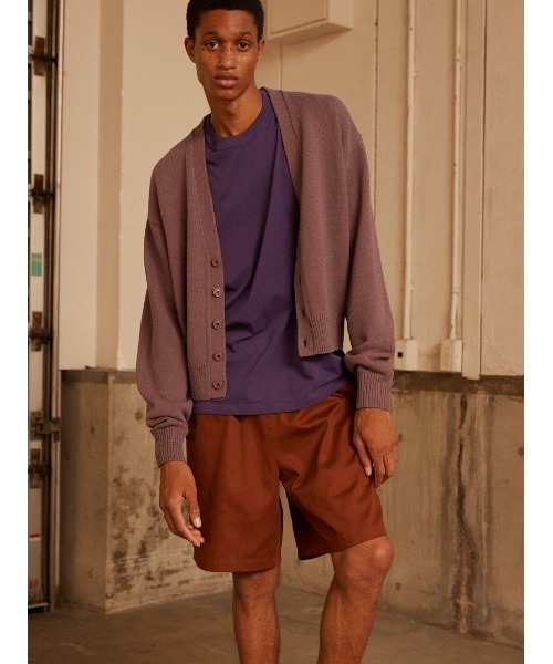 SOFTHYPHEN（ソフトハイフン）の「BASIC SHORT CARDIGAN（カーディガン/ボレロ・メンズ・ブルー/グリーン/パープル・03/02/01）」の4枚目の写真