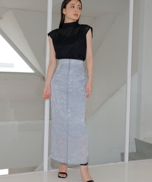 anuans(アニュアンス)の「オパールタイトスカート(スカート・レディース・アイボリー/チャコールグレー/サックスブルー・SMALL/MEDIUM)」の14枚目の写真