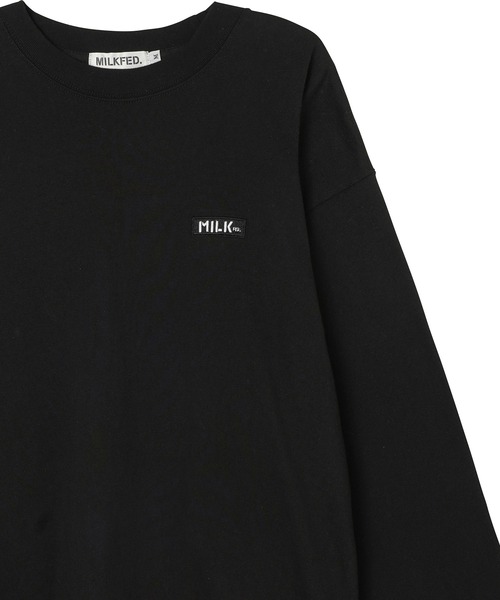 MILKFED.(ミルクフェド)の「EMBROIDERED BAR L/S TEE(Tシャツ/カットソー・レディース・ホワイト/ライトブルー/ブラック/ピンク・M/L)」の3枚目の写真