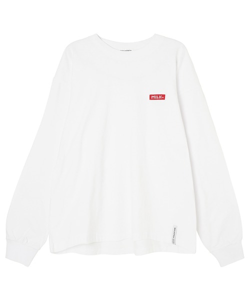 MILKFED.(ミルクフェド)の「EMBROIDERED BAR L/S TEE(Tシャツ/カットソー・レディース・ホワイト/ライトブルー/ブラック/ピンク・M/L)」の8枚目の写真