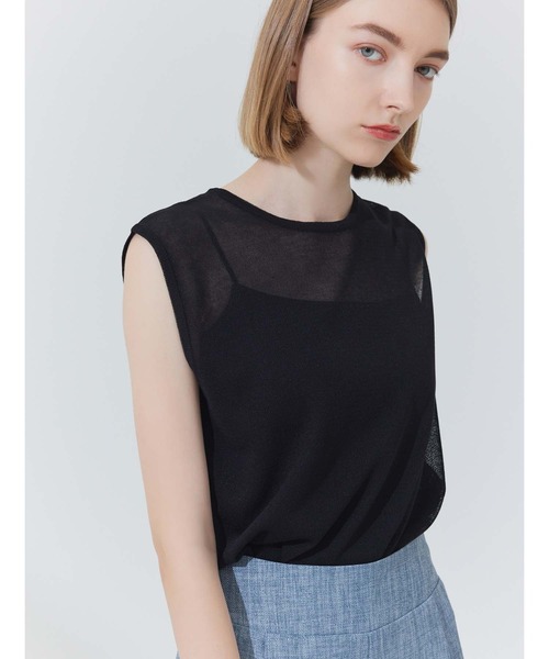 CEDNIE(セドニー)の「ソフトシアーノースリニット(ニット/セーター・レディース・ベージュ/ブラック・M)」の22枚目の写真
