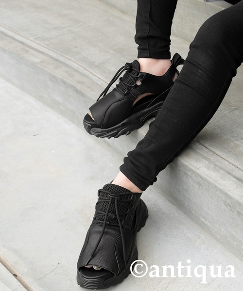 antiqua(アンティカ)の「厚底スニーカーサンダル(サンダル・レディース・ブラック・LL/S/L/M)」の9枚目の写真