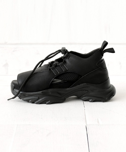 antiqua(アンティカ)の「厚底スニーカーサンダル(サンダル・レディース・ブラック・LL/S/L/M)」の11枚目の写真