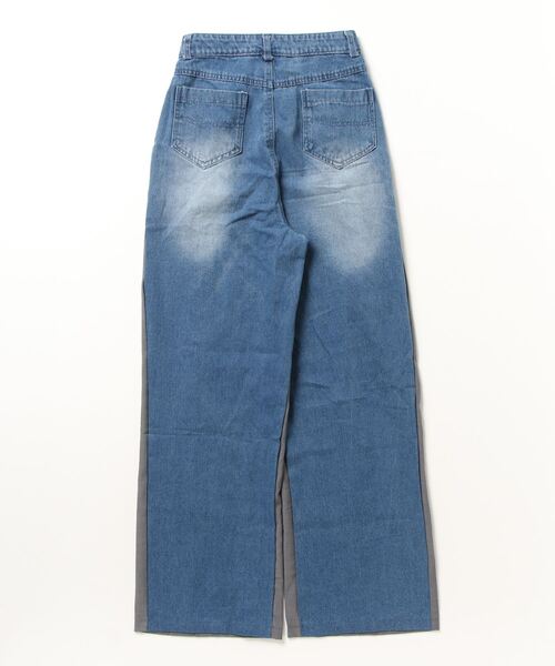 Figments（フィグメンツ）の「デニムドッキングイージースラックスパンツ（デニムパンツ・レディース・グレー・FREE）」の2枚目の写真