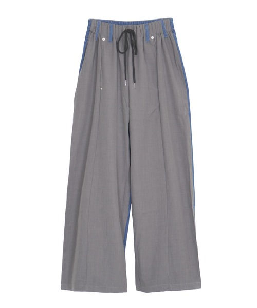 Figments（フィグメンツ）の「デニムドッキングイージースラックスパンツ（デニムパンツ・レディース・グレー・FREE）」の7枚目の写真