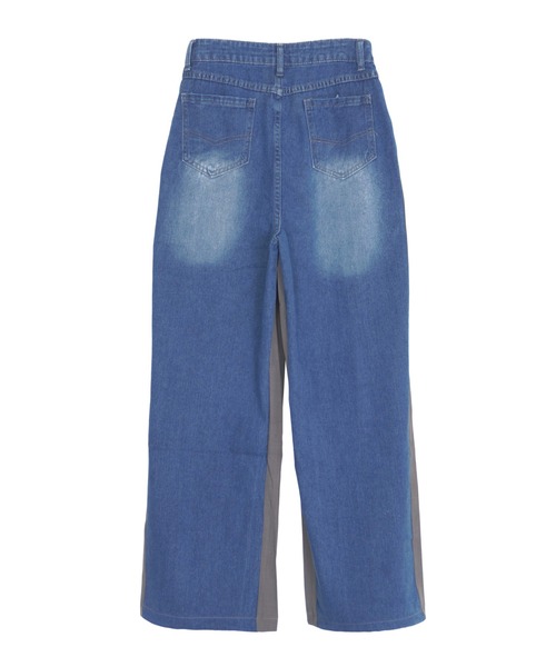 Figments（フィグメンツ）の「デニムドッキングイージースラックスパンツ（デニムパンツ・レディース・グレー・FREE）」の8枚目の写真