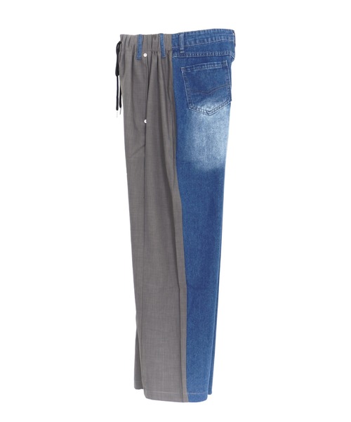 Figments（フィグメンツ）の「デニムドッキングイージースラックスパンツ（デニムパンツ・レディース・グレー・FREE）」の9枚目の写真