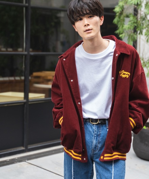 WEGO(ウィゴー)の「WEGO/ヴィンテージコーデュロイスタジャン(スタジャン・メンズ・ネイビー/ホワイト系その他/ワイン/ブラック・MEDIUM/LARGE)」の8枚目の写真