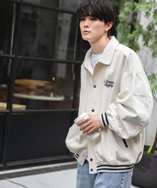 WEGO(ウィゴー)の「WEGO/ヴィンテージコーデュロイスタジャン(スタジャン・メンズ・ネイビー/ホワイト系その他/ワイン/ブラック・MEDIUM/LARGE)」の7枚目の写真