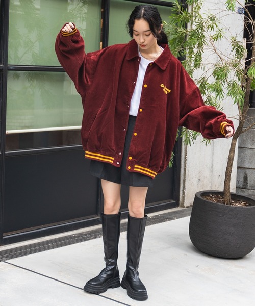 WEGO(ウィゴー)の「WEGO/ヴィンテージコーデュロイスタジャン(スタジャン・メンズ・ネイビー/ホワイト系その他/ワイン/ブラック・MEDIUM/LARGE)」の11枚目の写真