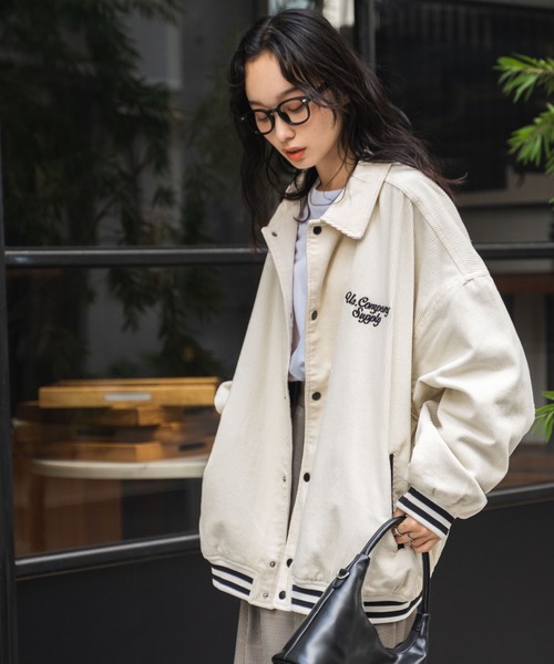 WEGO(ウィゴー)の「WEGO/ヴィンテージコーデュロイスタジャン(スタジャン・メンズ・ネイビー/ホワイト系その他/ワイン/ブラック・MEDIUM/LARGE)」の12枚目の写真